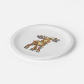 Assiettes En Carton Moose Christmas (Angle)