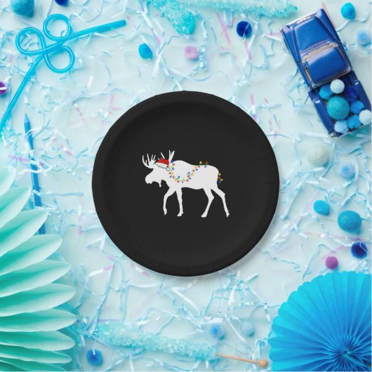 Assiettes En Carton Moose de Noël (Fête)