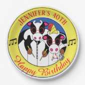 Assiettes En Carton Moosiciens Funny fête d'anniversaire (Devant)