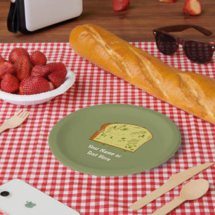 Assiettes En Carton Morceau de pain d'ail - Herby Side Dish - propre t