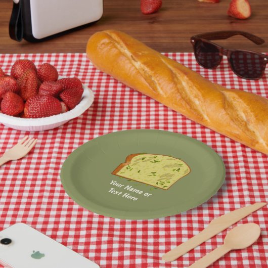 Assiettes En Carton Morceau de pain d'ail - Herby Side Dish - propre t (Pique-nique)