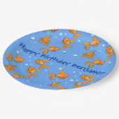 Assiettes En Carton Morceau de poisson rouge orange mignon sur dessin (Angle)