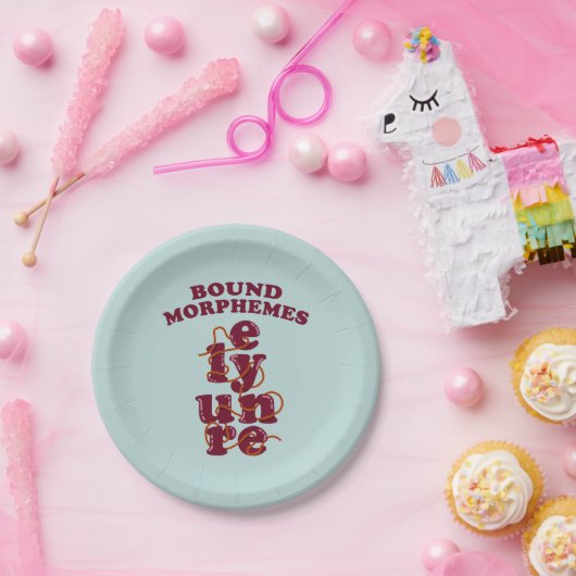 Assiettes En Carton Morphèmes liés Phonique enseignement anglais (Fête)