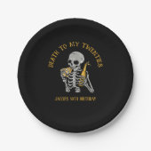 Assiettes En Carton Mort à mes 20 ans Squelette (Devant)