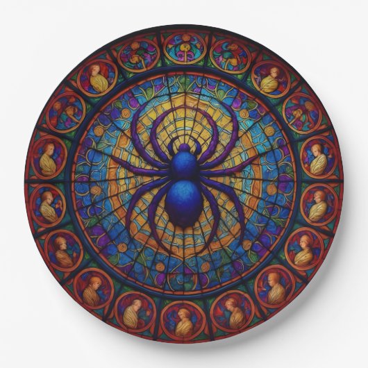 Assiettes En Carton Mosaic Spider (Devant)