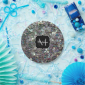 Assiettes En Carton Mosaïque argentée brillante (Fête)