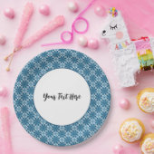 Assiettes En Carton Mosaïque bleue et blanche (Fête)