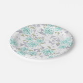 Assiettes En Carton Mosaïque, fleurs (Angle)