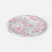 Assiettes En Carton Mosaïque, fleurs (Angle)