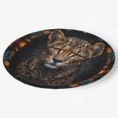 Assiettes En Carton Mosaïque verre tendu Cheetah Portrait (Angle)