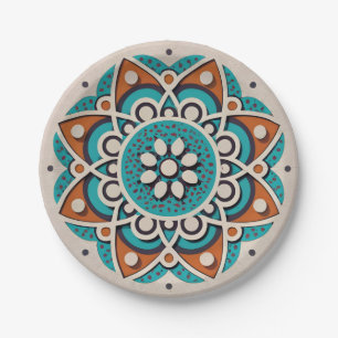 Assiettes En Carton mosaïques andalouses