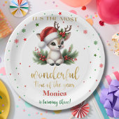Assiettes En Carton Most wonderful time christmas birthday