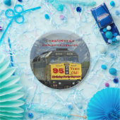 Assiettes En Carton Moteur de train ferroviaire, 95e fête d'anniversai (Fête)