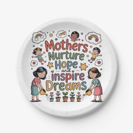 Assiettes En Carton Mothers Nurture Hope And Inspire Dreams (Devant)