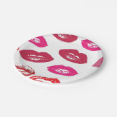 Assiettes En Carton Motif à bouche rouge Personnalisé (Angle)