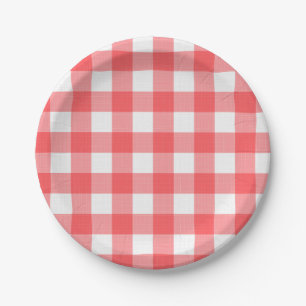 Assiettes En Carton Motif à carreaux