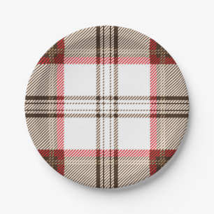 Assiettes En Carton Motif à carreaux