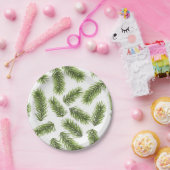 Assiettes En Carton Motif à feuillage persistant (Fête)