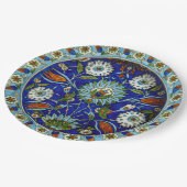 Assiettes En Carton Motif à fleur Iznik turc pour Mariage (Angle)