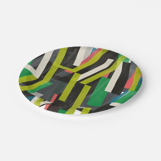 Assiettes En Carton Motif à flux de suspension diagonal (Angle)