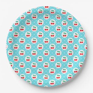 Assiettes En Carton Motif à points cerise – Cadeau et décoration de fr