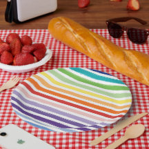 Motif à rayures de pinceau aquarelle arc-en-ciel