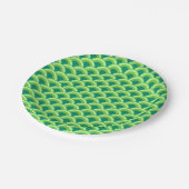 Assiettes En Carton Motif à vagues Art déco - vert jade (Angle)