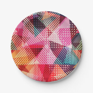 Assiettes En Carton motif Abstrait