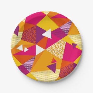 Assiettes En Carton Motif abstrait