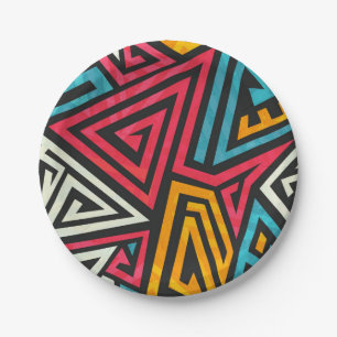 Assiettes En Carton motif Abstrait