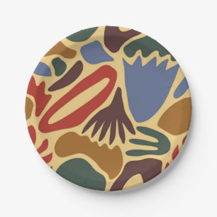 Assiettes En Carton motif Abstrait