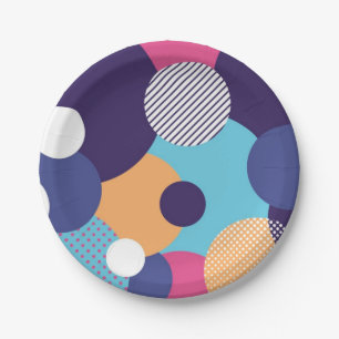 Assiettes En Carton motif Abstrait