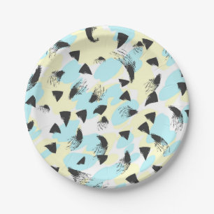 Assiettes En Carton Motif abstrait