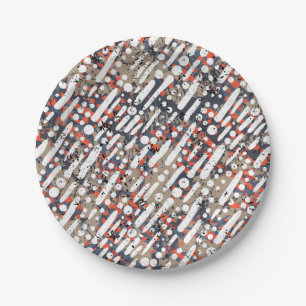 Assiettes En Carton motif Abstrait
