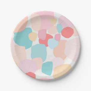 Assiettes En Carton Motif abstrait