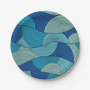 Assiettes En Carton motif Abstrait