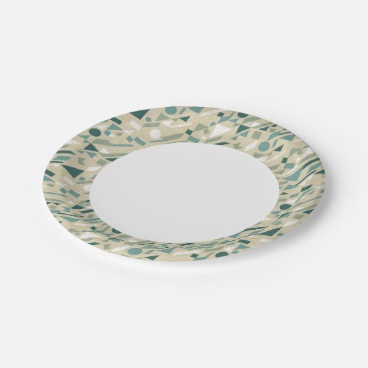 Assiettes En Carton motif Abstrait (Angle)