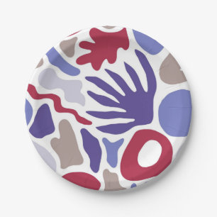 Assiettes En Carton Motif abstrait
