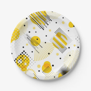 Assiettes En Carton motif Abstrait