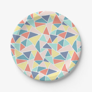 Assiettes En Carton Motif abstrait