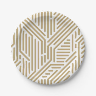 Assiettes En Carton Motif abstrait