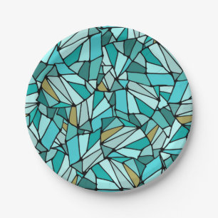 Assiettes En Carton Motif abstrait