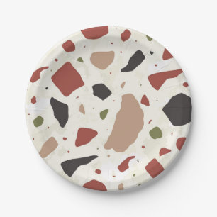 Assiettes En Carton Motif abstrait