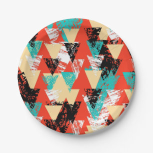 Assiettes En Carton Motif abstrait