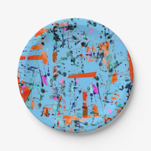 Assiettes En Carton motif Abstrait