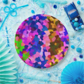 Assiettes En Carton Motif Abstrait Iridescendant (Fête)