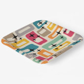 Assiettes En Carton Motif Abstrait moderne rétro du milieu du siècle (Angulaire)