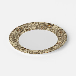 Assiettes En Carton motif africain de la peau de guépard 3