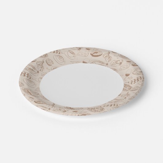 Assiettes En Carton Motif alimentaire 3 (Angle)