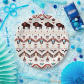 Assiettes En Carton Motif amérindien (Fête)